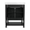 Flash Furniture Vega 30 Inch Vanity w/Sink Combo, Storage Cabinet w/Soft Close Doors and Open Shelf, Black FS-VEGA30-BK-GG - alternate 5